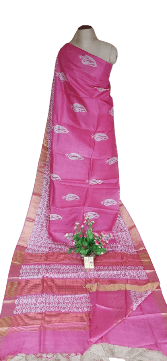 Pure Tussar Silk print saree
