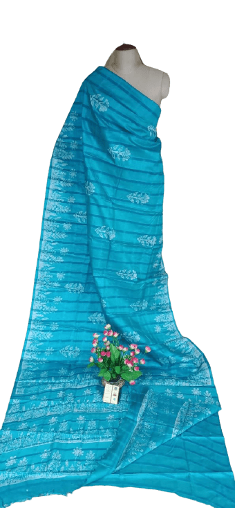 Pure Tussar Silk print saree
