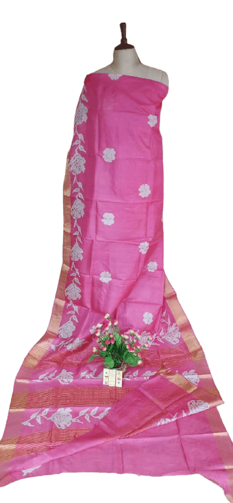 Pure Tussar Silk print saree