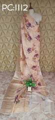 Pure Tussar Silk print saree