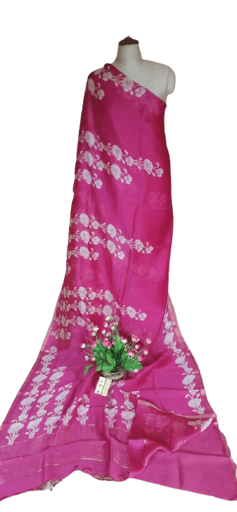 Pure Tussar Silk print saree