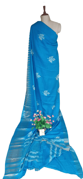 Pure Tussar Silk print saree