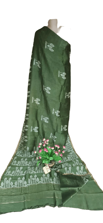 Pure Tussar Silk print saree