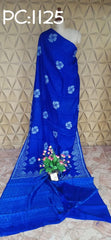 Pure Tussar Silk print saree