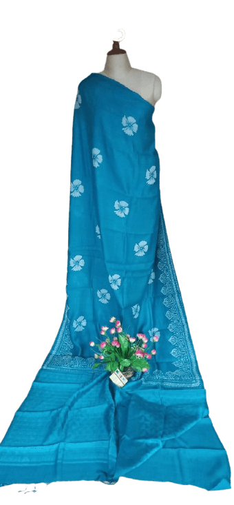 Pure Tussar Silk print saree