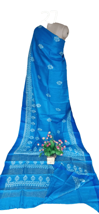 Pure Tussar Silk print saree