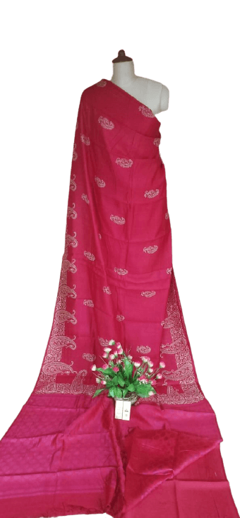 Pure Tussar Silk print saree