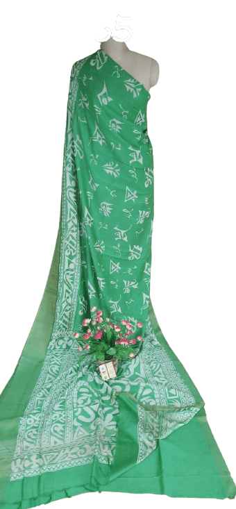 Pure Tussar Silk print saree