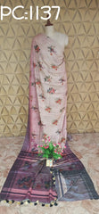 Pure Tussar Silk print saree