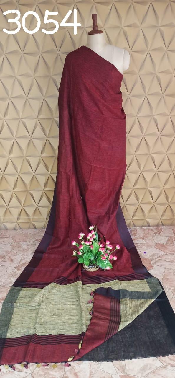 PURE LINEN SAREE SILK ZONE