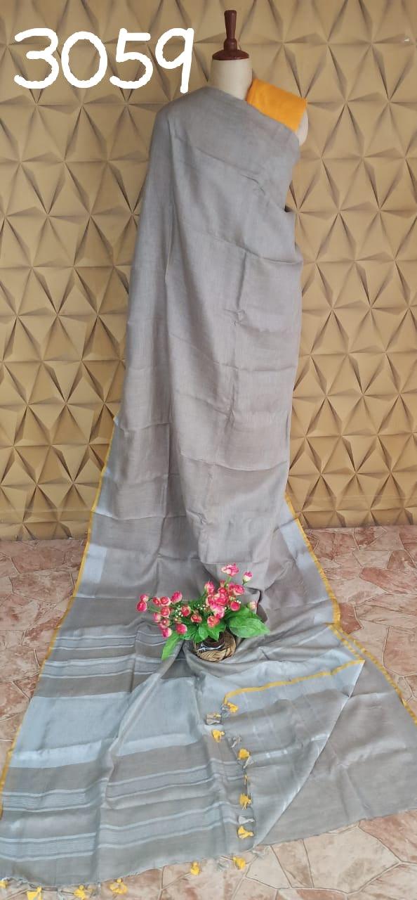 PURE LINEN SAREE SILK ZONE