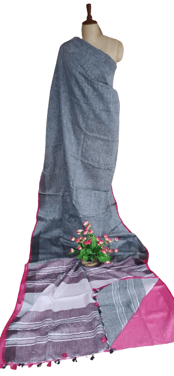 PURE LINEN SAREE SILK ZONE