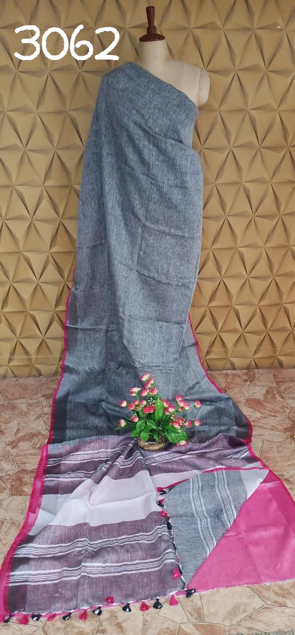 PURE LINEN SAREE SILK ZONE
