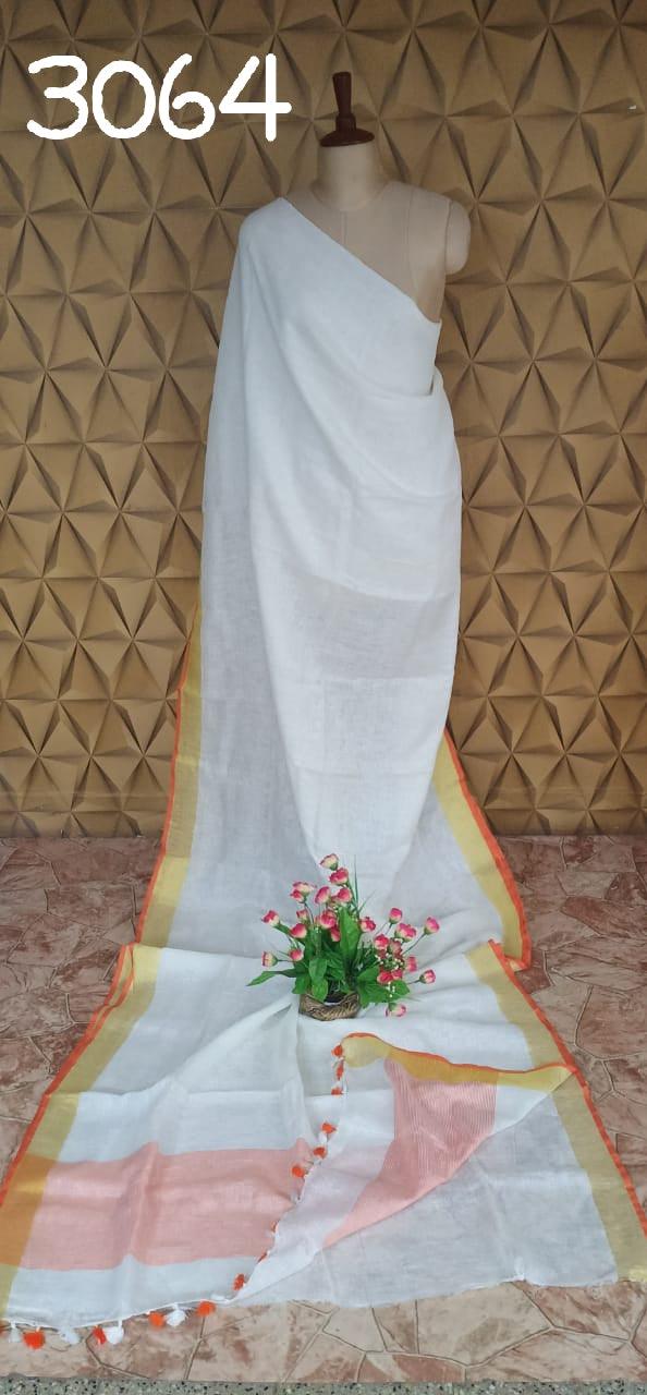 PURE LINEN SAREE SILK ZONE