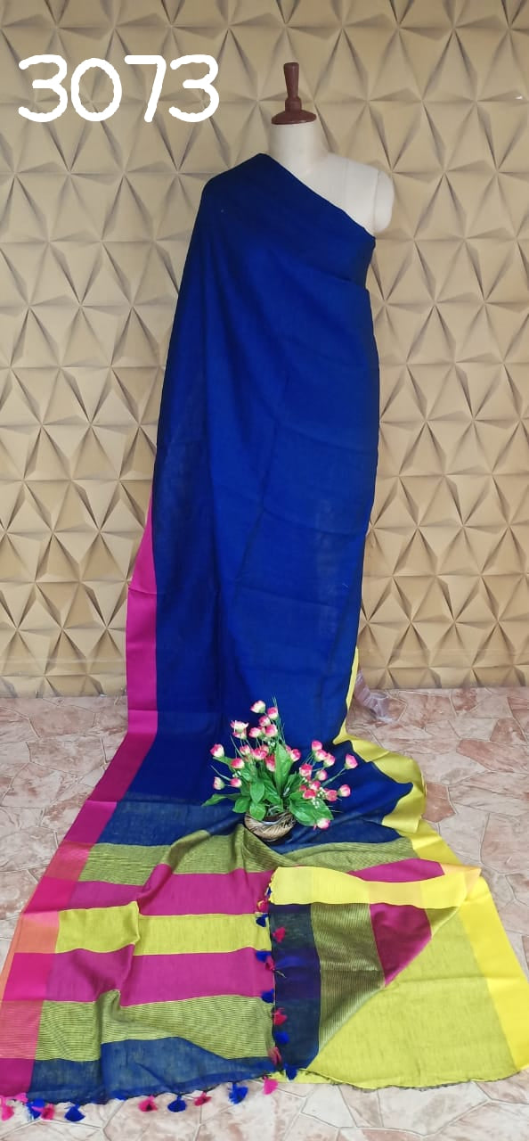 PURE LINEN SAREE SILK ZONE