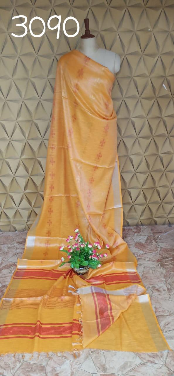 TISHU LINEN BUTA SAREE SILK ZONE