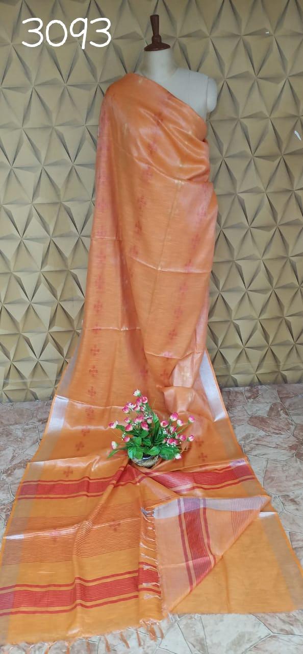 TISHU LINEN BUTA SAREE SILK ZONE