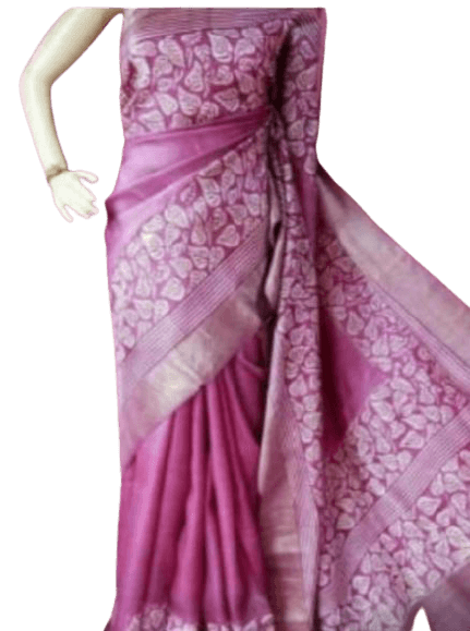 Pure Tussar Silk print saree