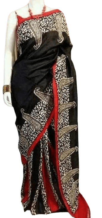 Pure Tussar Silk print saree