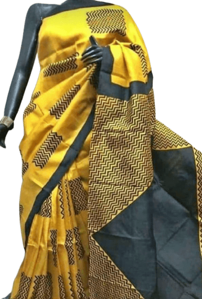 Pure Tussar Silk print saree
