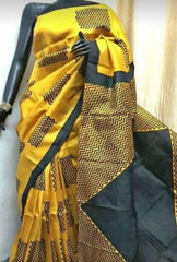 Pure Tussar Silk print saree