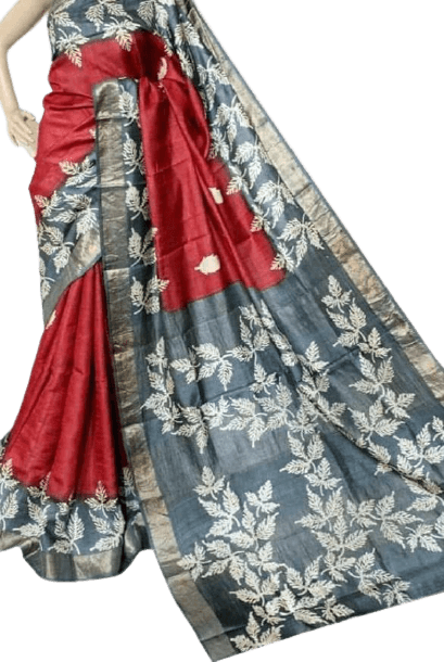 Pure Tussar Silk print saree