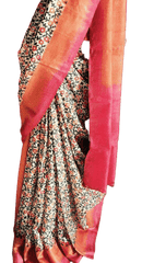 Pure Tussar Silk print saree