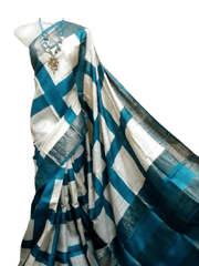 Pure Tussar Silk print saree