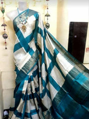 Pure Tussar Silk print saree