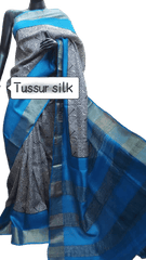 Pure Tussar Silk print saree