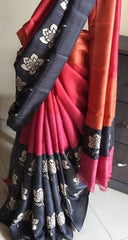 Pure Tussar Silk print saree