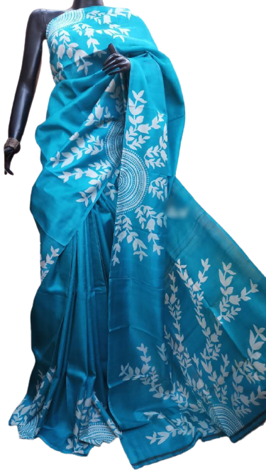 Pure Tussar Silk print saree
