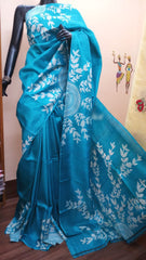 Pure Tussar Silk print saree