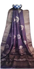 Pure Tussar Silk print saree