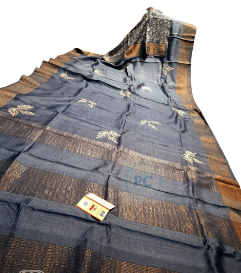 Pure Tussar Silk print saree