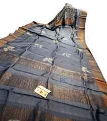 Pure Tussar Silk print saree