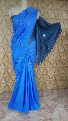 Soft silk embroidery saree SILK ZONE