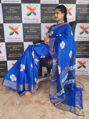 Pure Tussar Silk print saree
