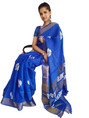 Pure Tussar Silk print saree