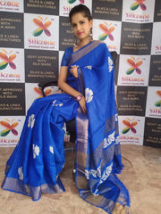 Pure Tussar Silk print saree