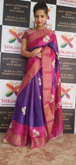 Pure Tussar Silk print saree