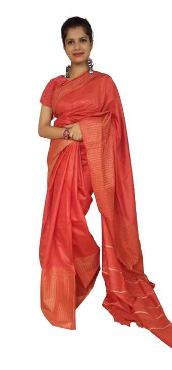 Soft silk jacquard border saree SILK ZONE