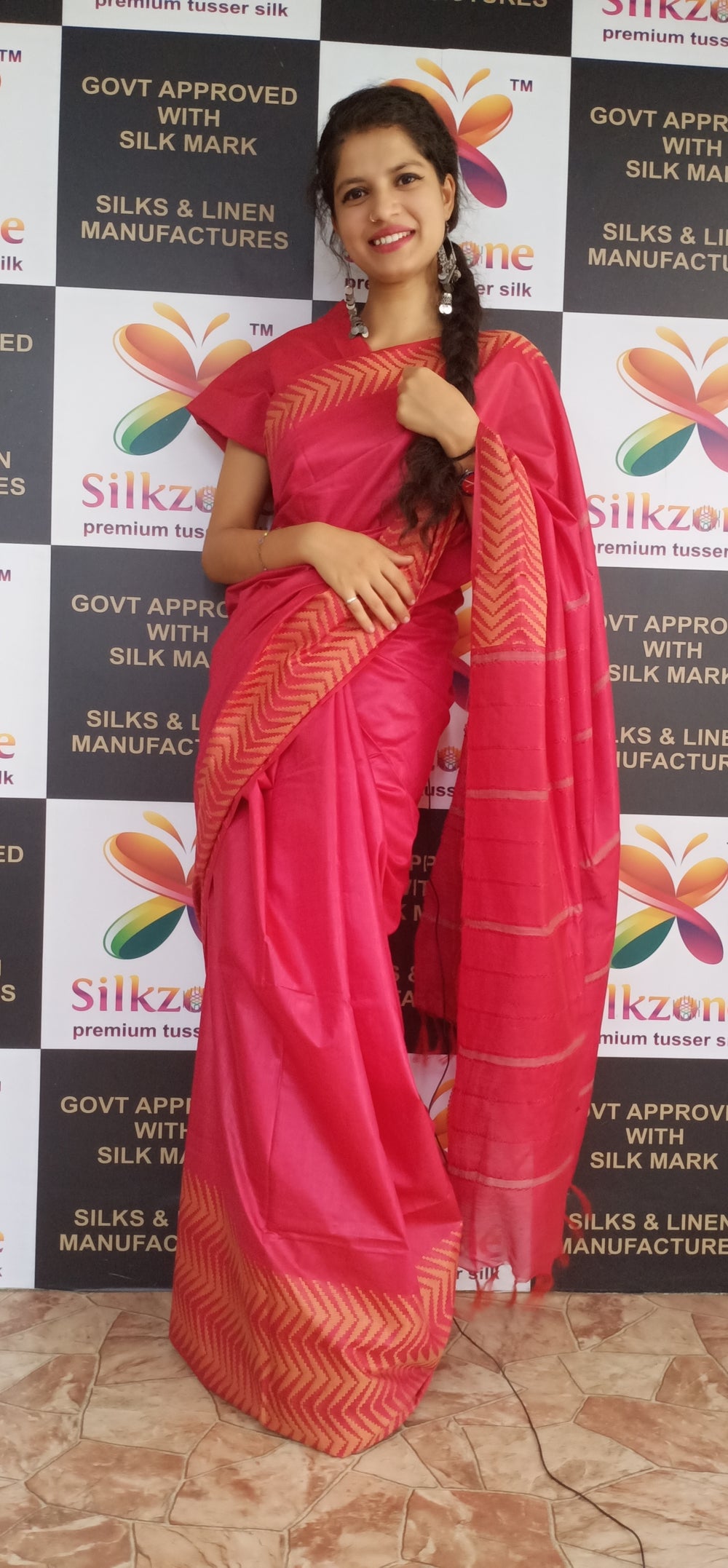 Soft silk jacquard border saree SILK ZONE