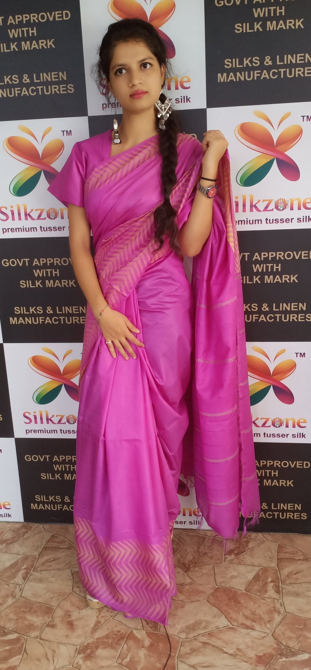 Soft silk jacquard border saree SILK ZONE