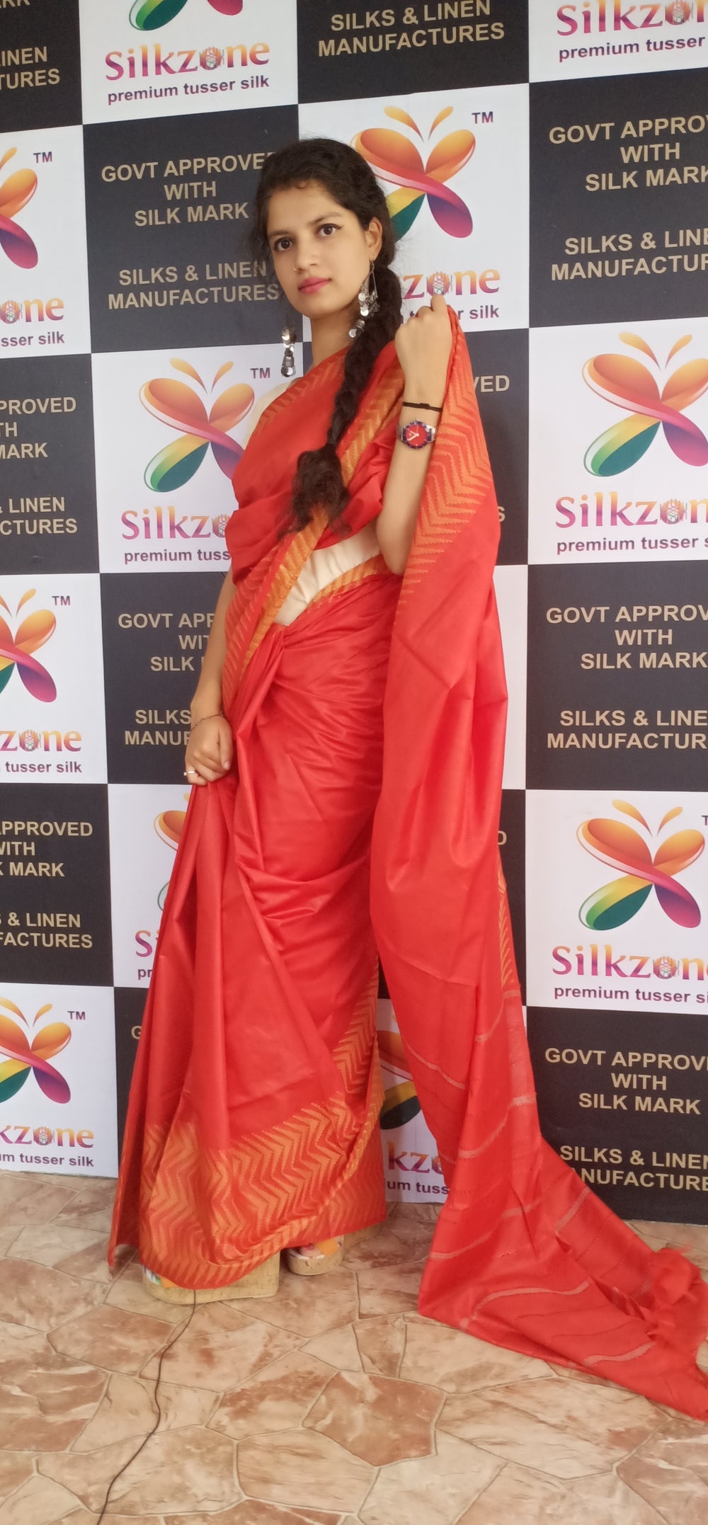 Soft silk jacquard border saree SILK ZONE