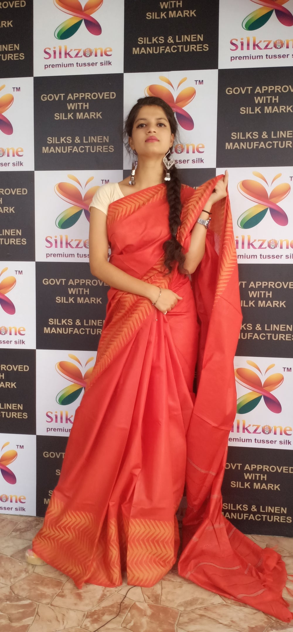 Soft silk jacquard border saree SILK ZONE