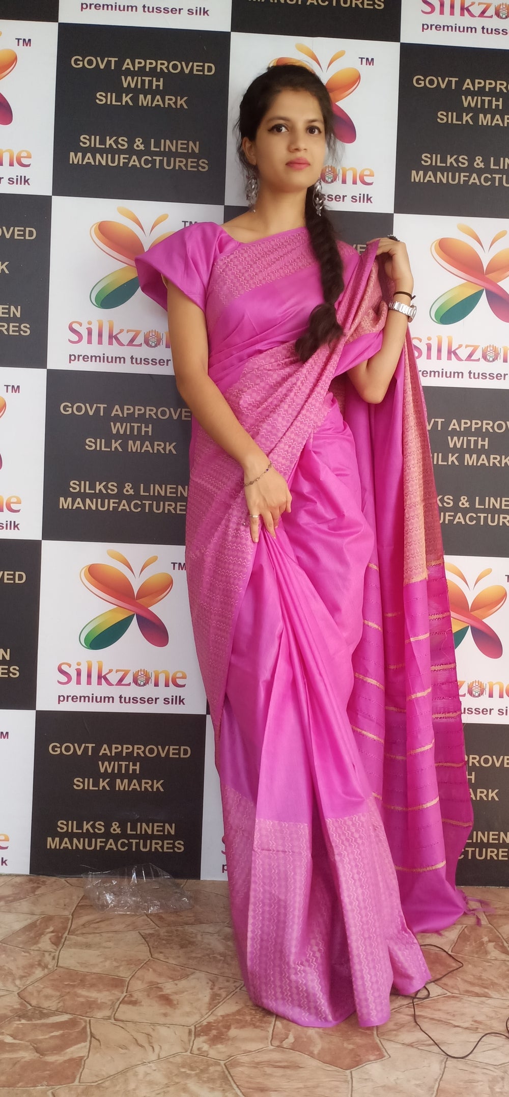 Soft silk jacquard border saree SILK ZONE