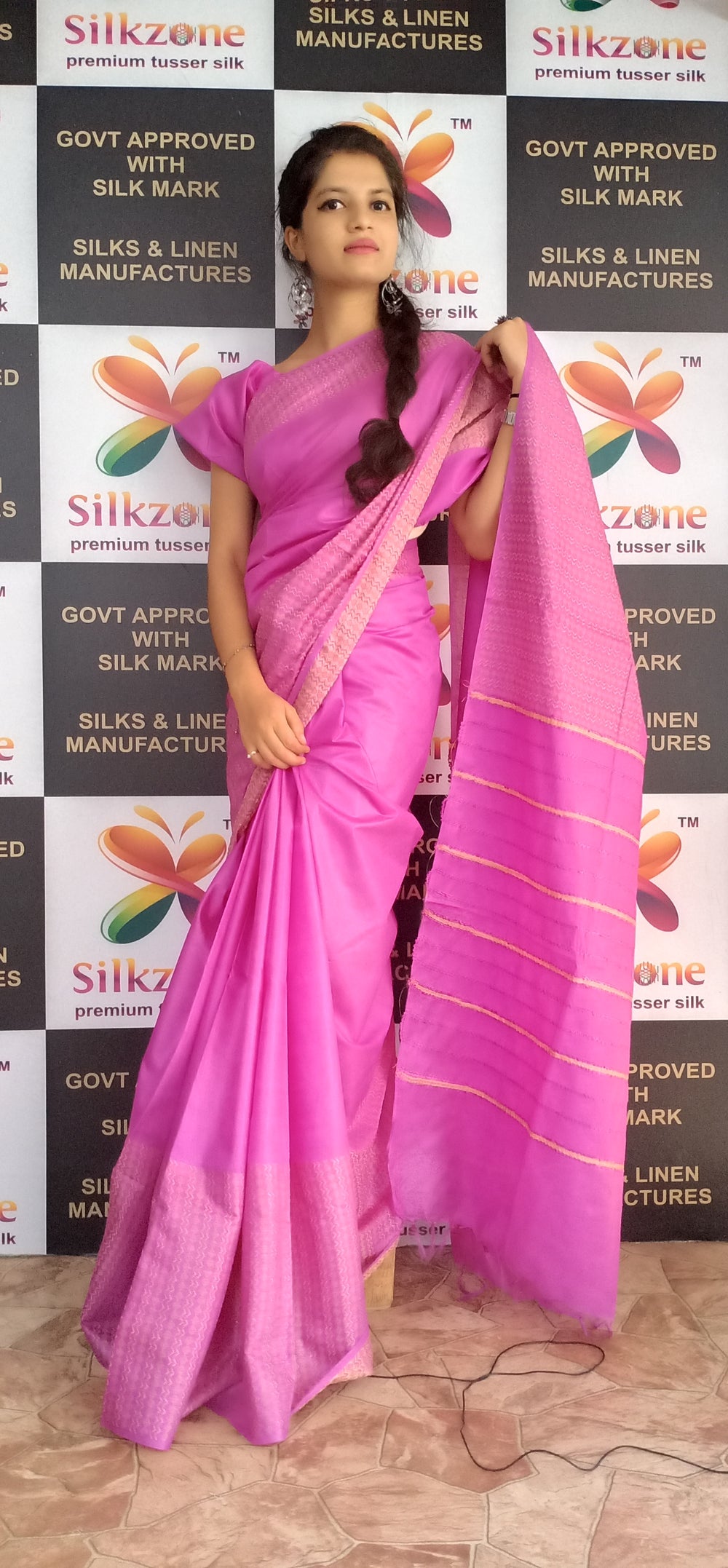 Soft silk jacquard border saree SILK ZONE