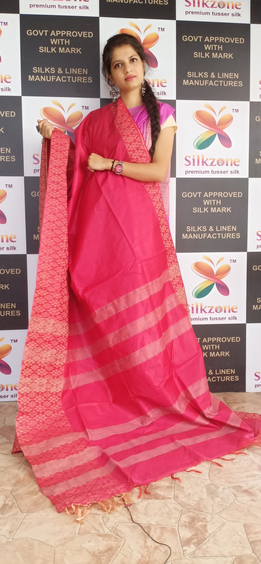 Soft silk jacquard border saree SILK ZONE