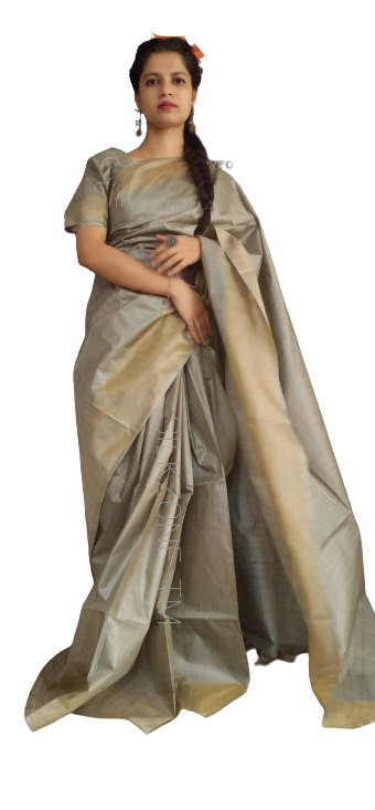 Pure Tussar Silk print saree